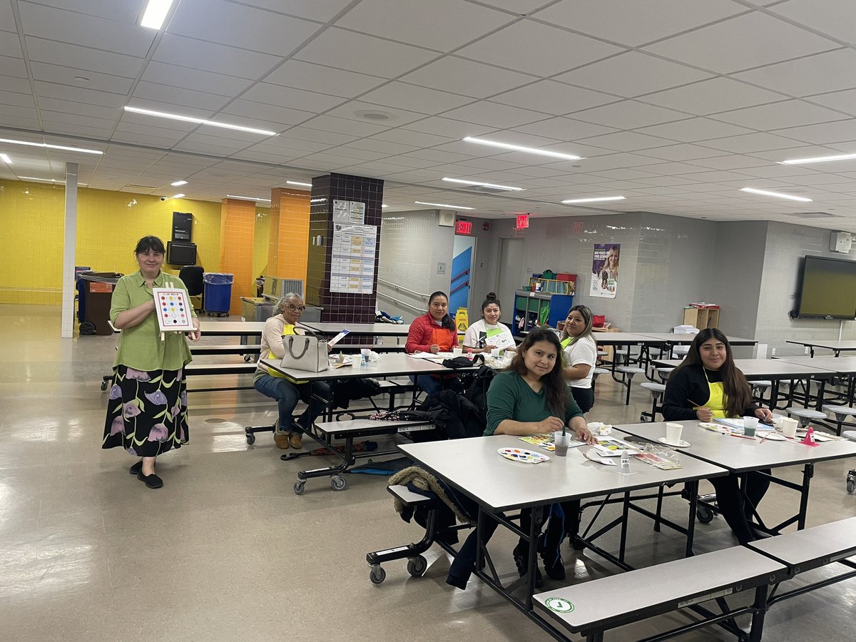 Sip and Paint fun for the parents @PS66JKO Thank you to our incredible PC, Ms. Vidal @NYCSchools