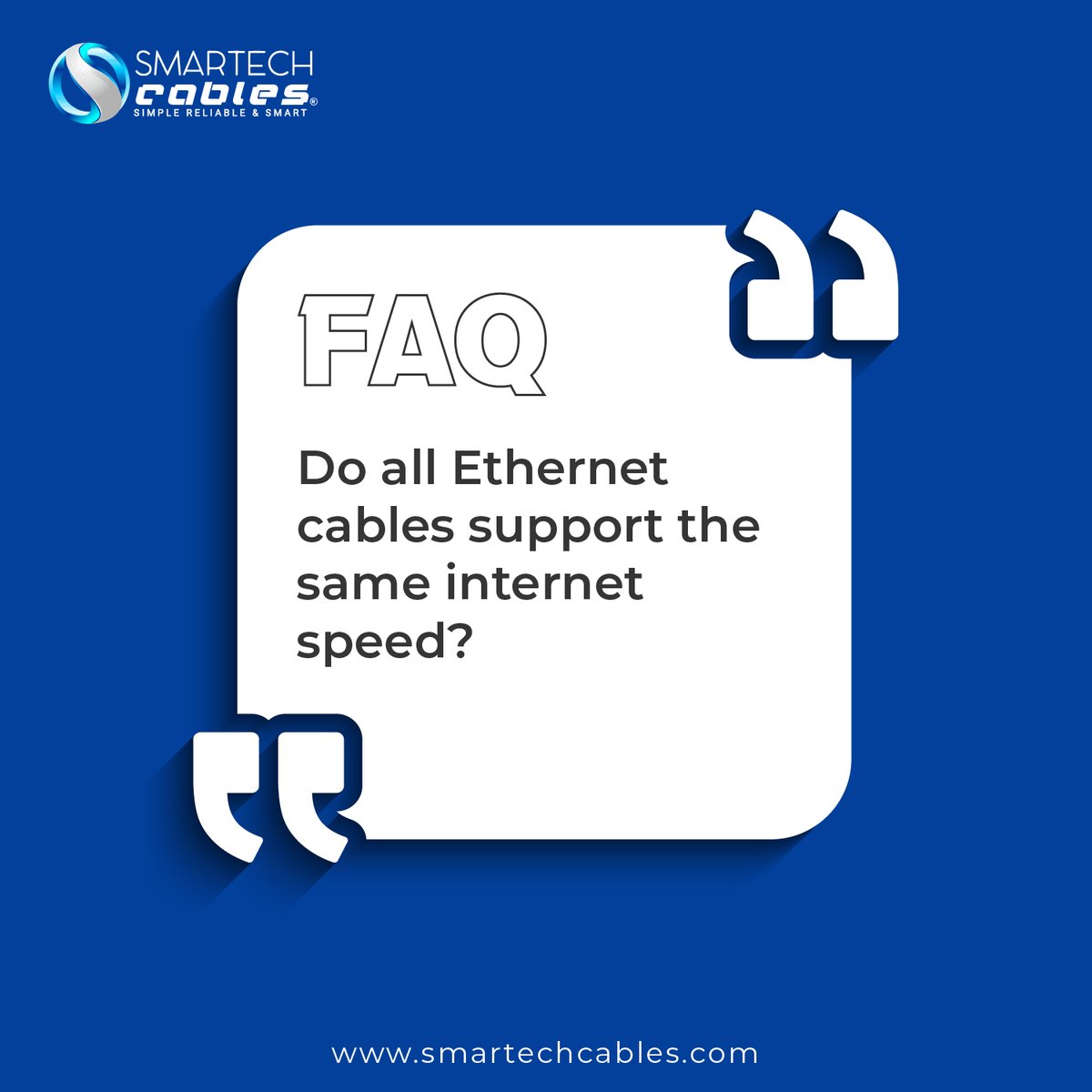 smartechcables's tweet image. 💬 Answer is:- No, Ethernet cables vary in categories (e.g., Cat5, Cat6) that determine their speed capabilities, with higher categories supporting faster speeds 🚀

⚡ Click here for more
smaratechcables.com

#SmartechCables #StructureCabling #lowvoltage