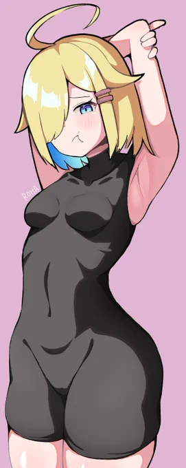 なぎちゃに黒インナー着てもらった#ろはあーと 