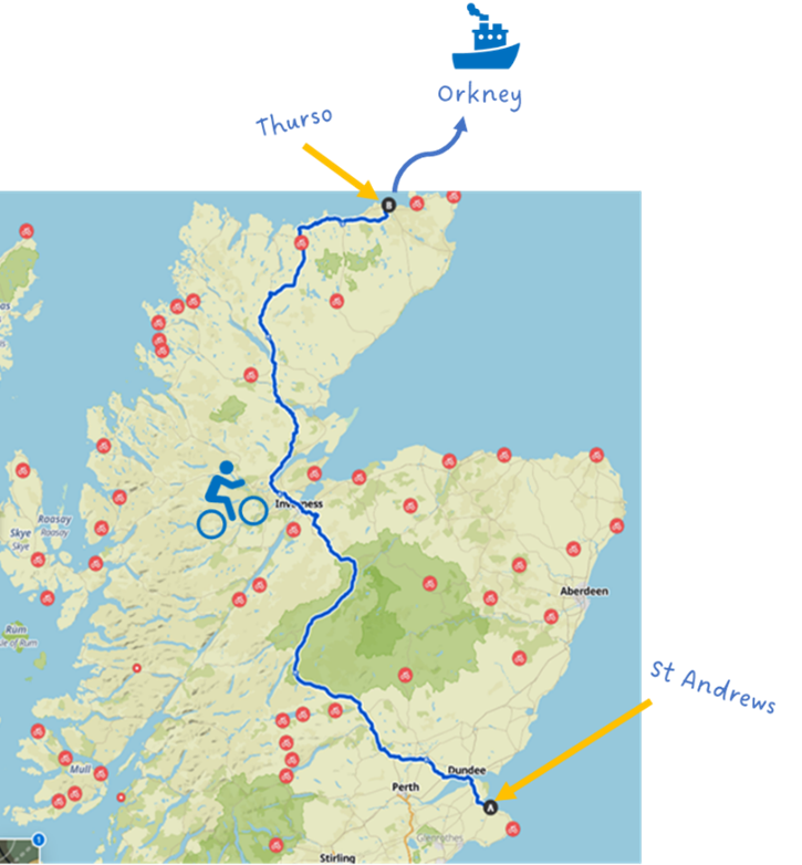 We've been having many conversations about the carbon footprint of travelling to conferences here at SMRU so a group of us decided to cycle to the @eimr2024 conference in Orkney to raise awareness of climate change and raise money for a good cause justgiving.com/crowdfunding/S…