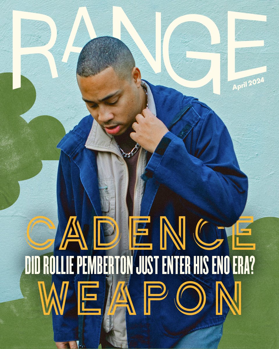 Our April cover feature: Did @cadenceweapon just enter his #Eno era? >> readrange.com/cadence-weapon…