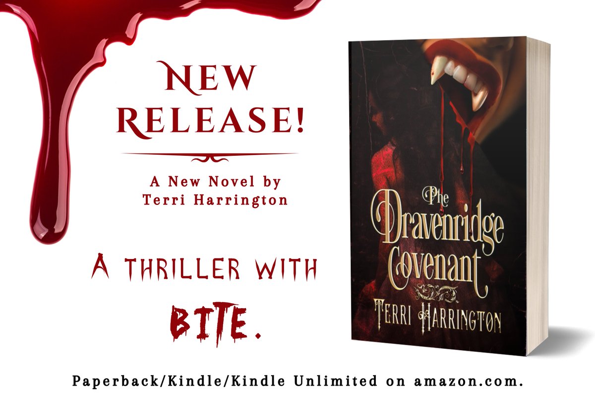 Terri (Theresa) Harrington, Author (@smartymarty1126) on Twitter photo NEW RELEASE!! The Dravenridge Covenant is available in paperback, ebook, and KU!! This is a Supernatural Thriller edited by <a href="/UglyByProxy/">A. A. Medina 🐙 Fabled Beast Design</a> and is my favorite of all my novels.
The link is in the 🧵. NEW RELEASE!! The Dravenridge Covenant is available in paperback, ebook, and KU!! This is a Supernatural Thriller edited by <a href="/UglyByProxy/">A. A. Medina 🐙 Fabled Beast Design</a> and is my favorite of all my novels.
The link is in the 🧵.