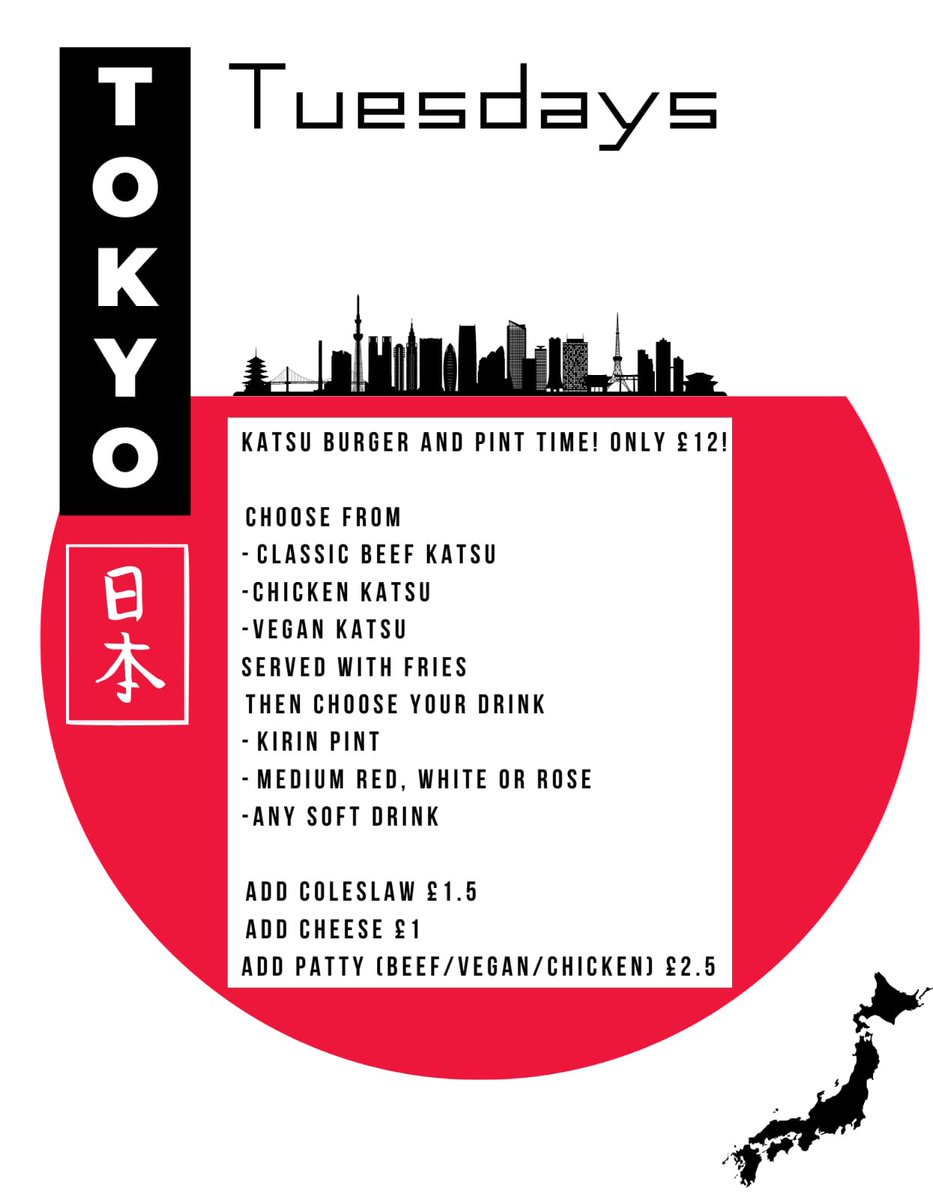 Tokyo Tuesday don’t miss it 🍺 @ShitChester @BeersInChester @chestertweets @wearechester