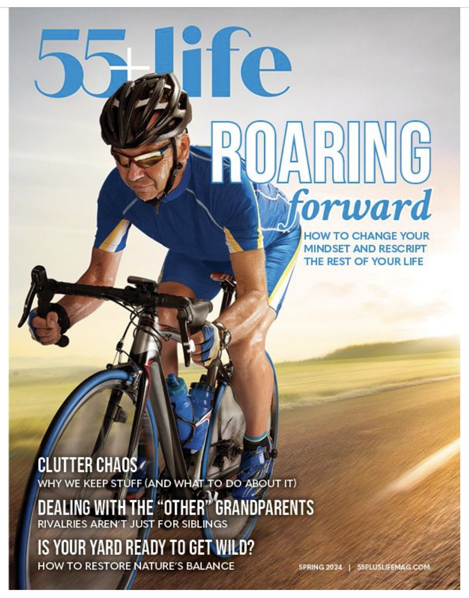 It is great fun to be the cover story for this magazine that serves the 55+ population. The message is to always reimagine the second half of life…to wind up not wind down! Dive into the story at 55pluslifemag.com #ROARforward #SecondHalfStrong 💪