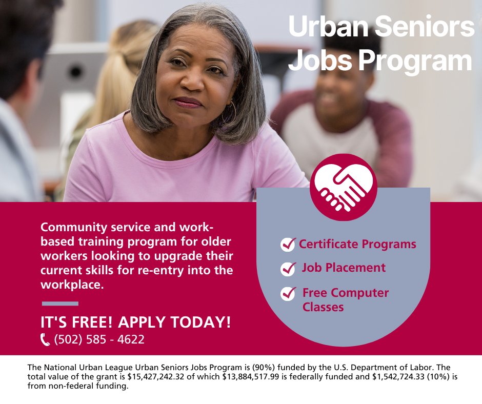 Louisville Urban League on X: “The Urban Seniors Jobs program
