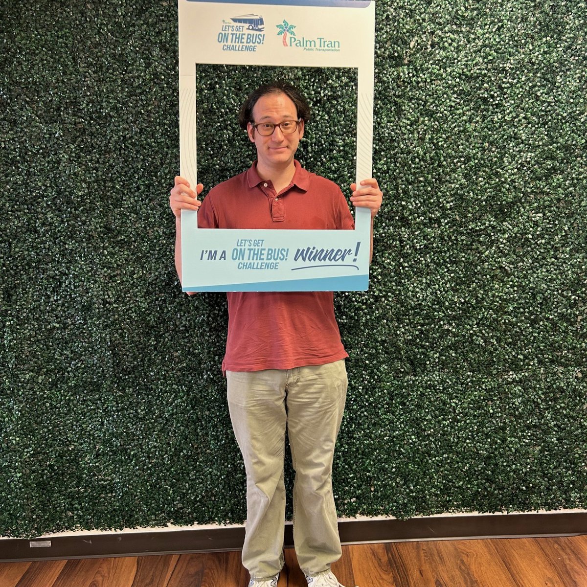 Meet Evan Gray, Palm Tran's Week 1 top rider! 🚌 Thank you, Evan, for being the heartbeat of Palm Tran! 🙌 Still, time to join our Let's Get on The Bus Challenge. Evan scored 3 months of FREE rides and more. Click here: bit.ly/49ACPE0