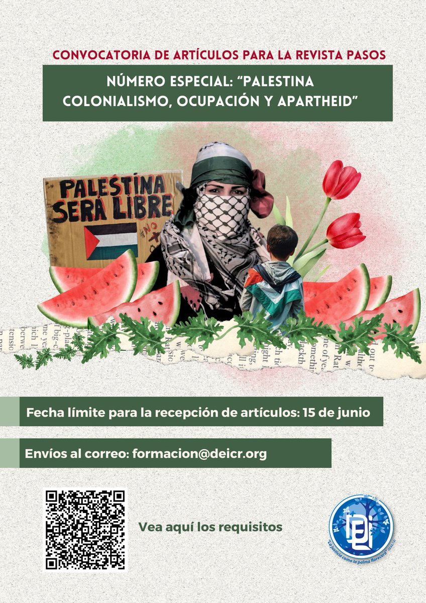 DEI_LatAm's tweet image. 🌟 ¡ABRIMOS CONVOCATORIA! 🌟

Encontrá las normas y criterios de publicación en el enlace deicr.org/revistapasos-p… 

Enviá tu propuesta de artículo al correo: Formacion@deicr.org