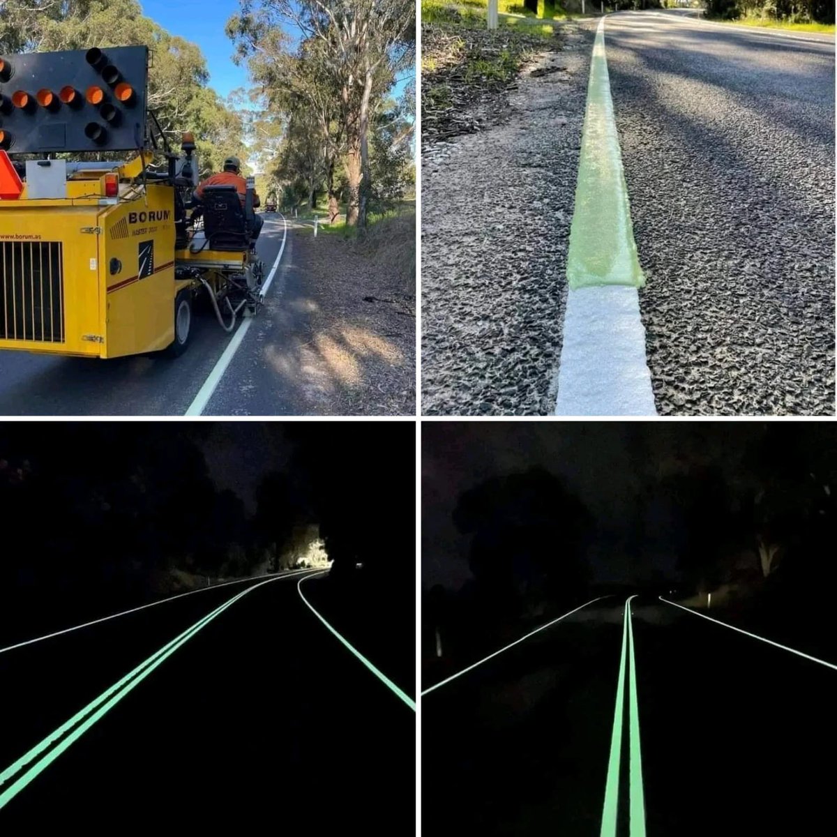 yasalebanon's tweet image. شركة إسترالية تقدم تقنية لدهان الطرق السريعة بدهانات تتوهج وتضئ في الظلام