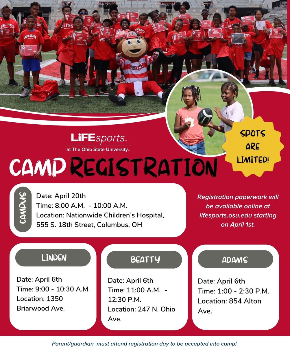 Registration is now LIVE for the 2024 LiFEsports Summer Camps! Head to the website below to fill out your registration paperwork, and be sure to save the date for in person registration! bit.ly/3TJ3xnf