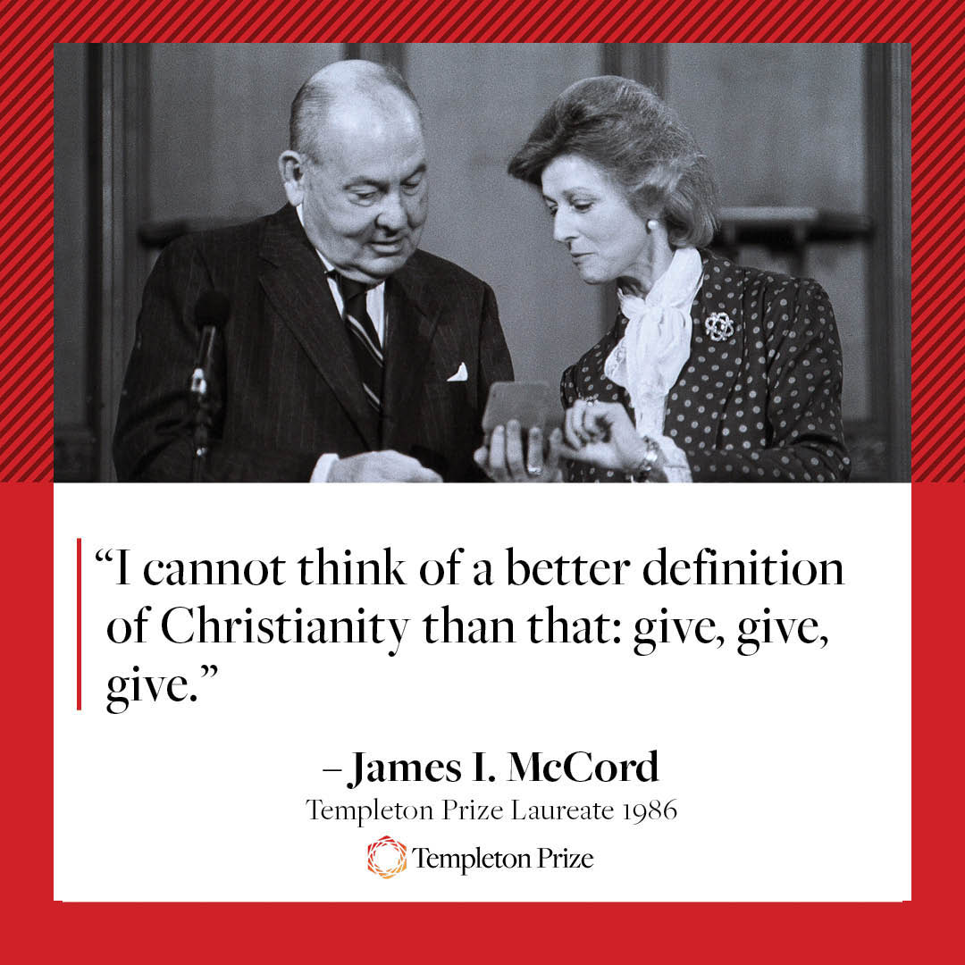 1986 Templeton Prize Laureate James McCord was born on this day in 1905. As a philosopher and theologian, McCord's groundbreaking explorations of science and religion shed light on how science and spirituality can inform one another.