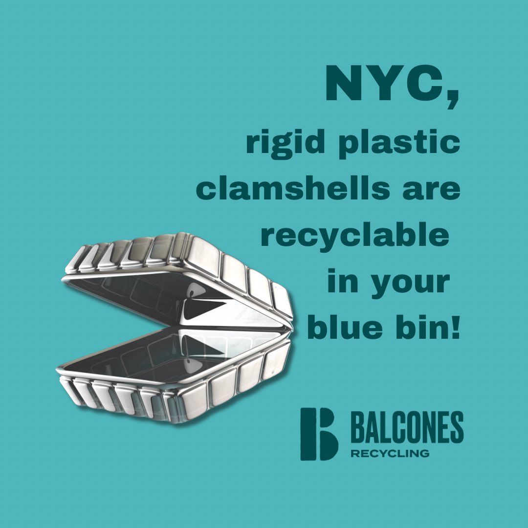 NYC! Place all RIGID plastic in your blue bin with metal, glass bottles and jars, and cartons. Including plastic clam shells for fruit or takeout food! Visit NYC.gov/sanitation for more info on recycling right in NYC!
#recycleright #nycrecycles