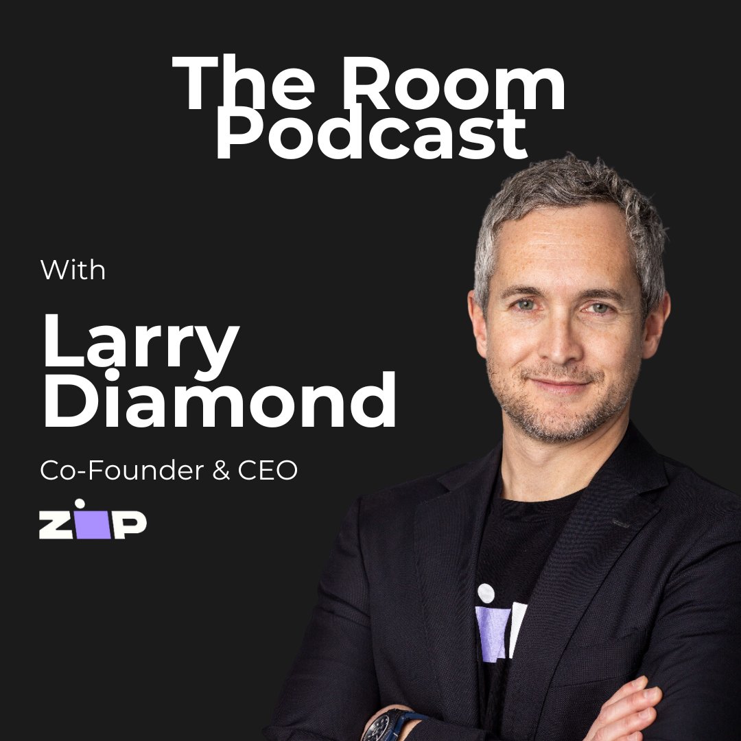 Standby for our next episode of The Room Podcast! @claudiaclaurie & @MadsMcIlwain sit down with @larrydiamond01, Co-Founder and CEO of @zip_usa We talk about the transformative impact of Zip on the #fintech ecosystem Tune in at 3 pm PST when this episode goes live.