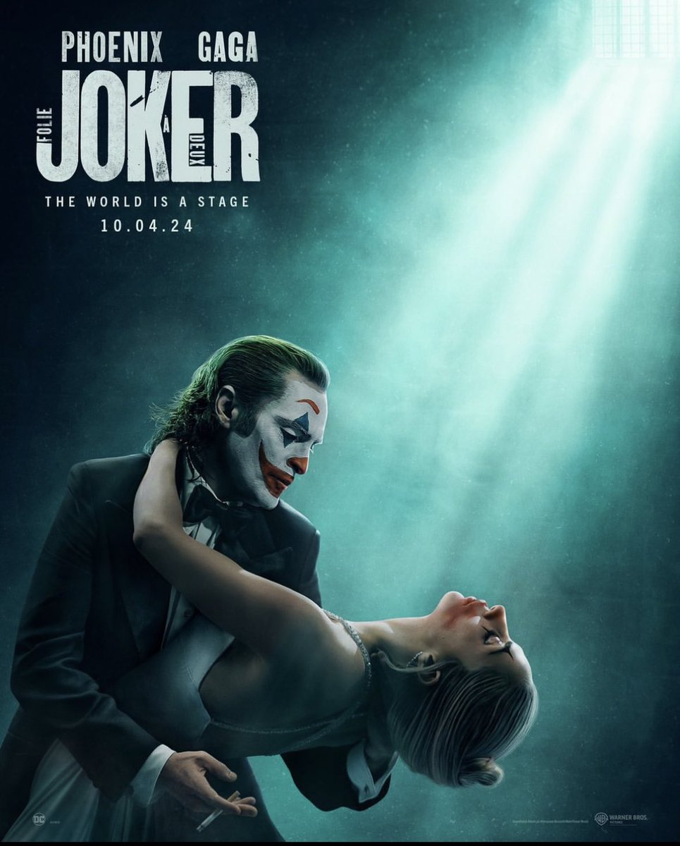 musictrendscol's tweet photo. #Estrenos: Llegó el poster oficial de Joker 2, protagonizado por Lady Gaga y Joaquín Phoenix 🔥

El primer tráiler de la película se estrena el próximo Martes a nivel mundial 🎞️ https://t.co/s0FUczee1n