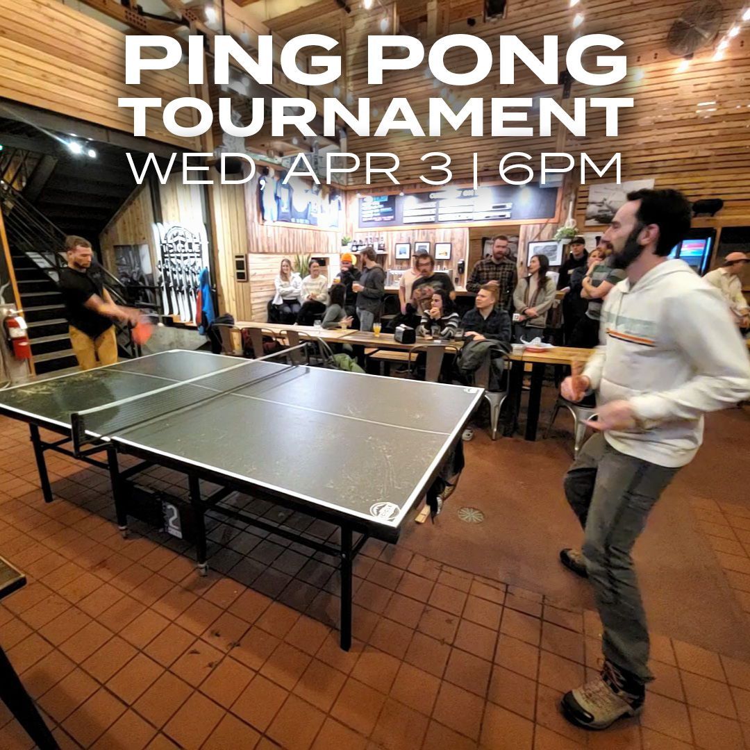 Ping Pong Tournament Wednesday night at 6pm, downstairs at our taproom! Eternal glory and gift cards to the winners! Sign up in advance here: buff.ly/3xlxRgg or in person before 6pm on Wednesday.