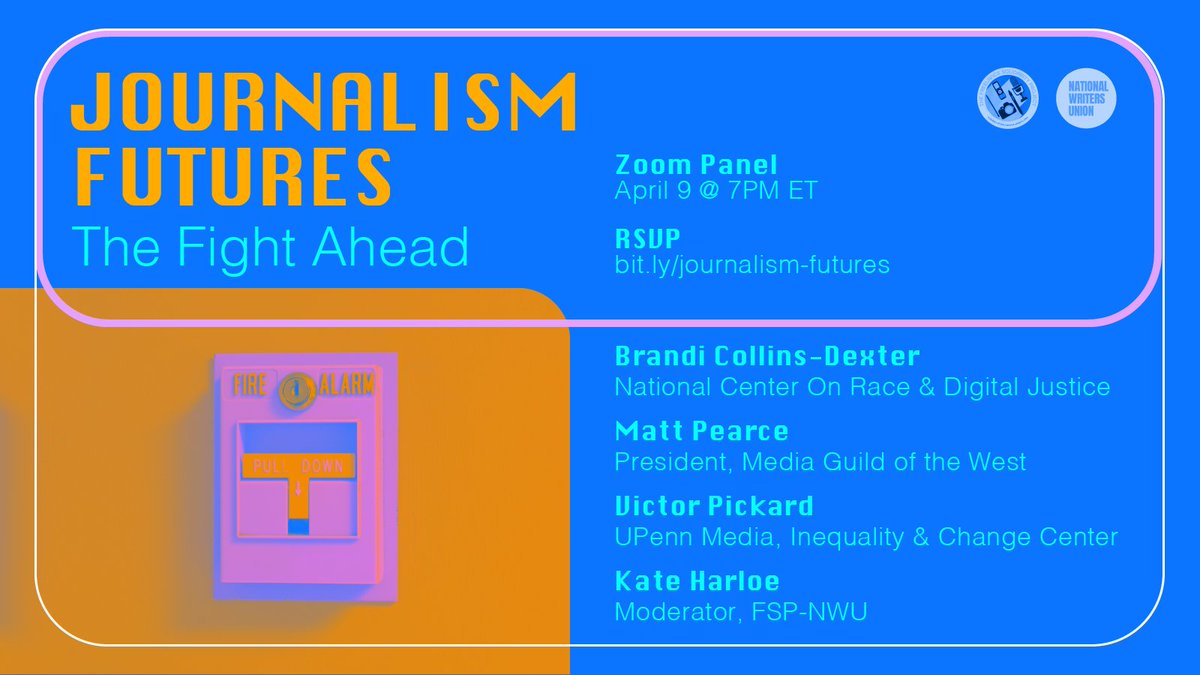We're one week away from this conversation ft. @BrandingBrandi, @mattdpearce, & @VWPickard, moderated by @keharloe. Join us to hear their visions for a better, more sustainable media industry. The present looks bleak, but the future is in our hands: bit.ly/journalism-fut…