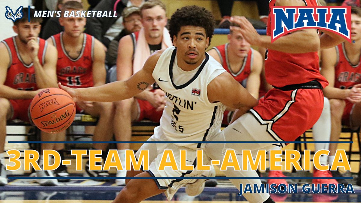 Oregon Tech Basketball π (@oitmbb) on Twitter photo βΌοΈ ππ₯π₯-ππ¦ππ«π’πππ§ βΌοΈ
Jamison Guerra was named to the NAIA 3rd Team All-American list!
Guerra averaged 12.1 points and 6.9 assists per game, leading all NAIA players with 227 assists this season.
Jamison is the 11th Hustlinβ Owl to be selected as an All-American π₯ βΌοΈ ππ₯π₯-ππ¦ππ«π’πππ§ βΌοΈ
Jamison Guerra was named to the NAIA 3rd Team All-American list!
Guerra averaged 12.1 points and 6.9 assists per game, leading all NAIA players with 227 assists this season.
Jamison is the 11th Hustlinβ Owl to be selected as an All-American π₯