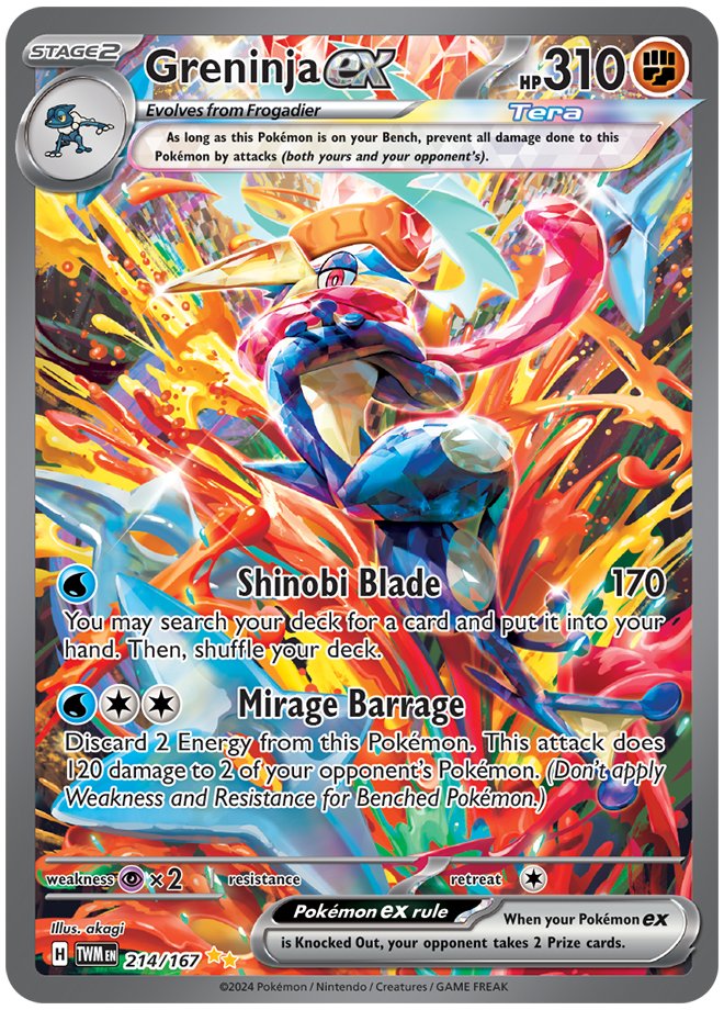 Your first look at Greninja ex special illustration rare from #TwilightMasquerade 🌊👊