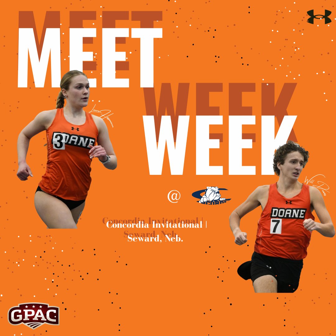 DoaneTrackXC's tweet image. 🚨MEET WEEK🚨

📍Concordia Invitational | Seward, Neb. 
⏰ : field events - 12:00 a.m. | running events - 2:00 p.m.