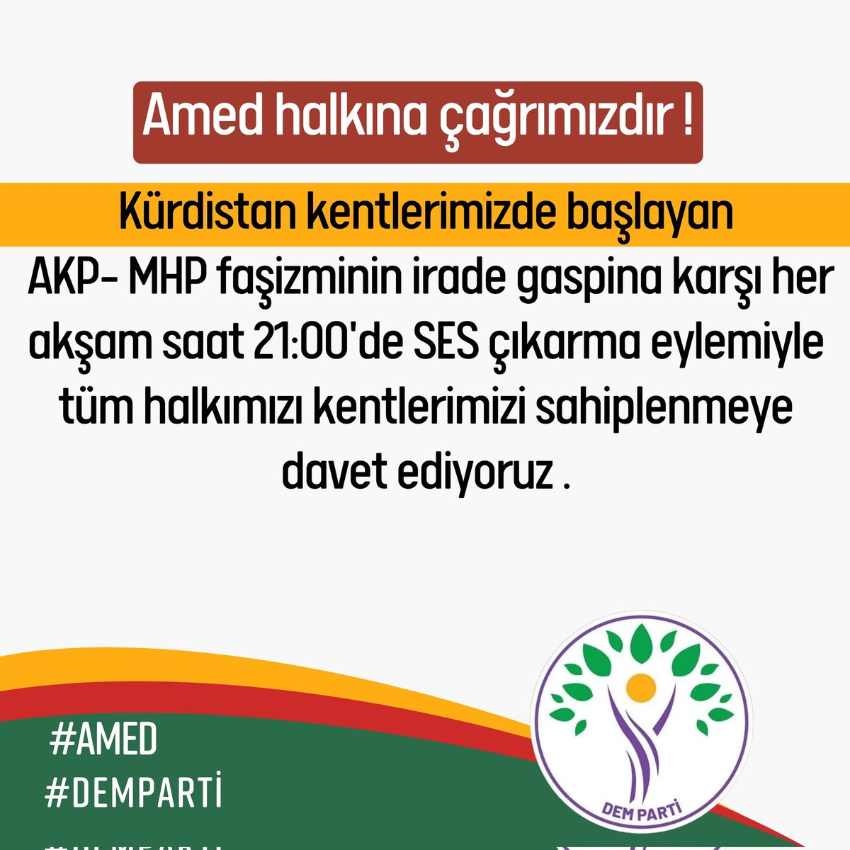 Amed Halkına Çağrımızdır! #DengBide