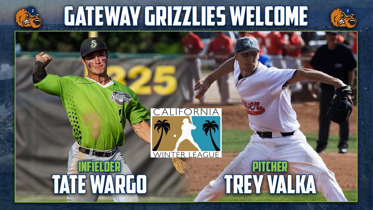 .@CalWinterLeague ➡️ @FLProBaseball Two new additions come to Sauget after starring in the California Winter League- welcome Tate Wargo and Trey Valka! #GrizzUP🐻 Read more: tinyurl.com/yxcy8wb7