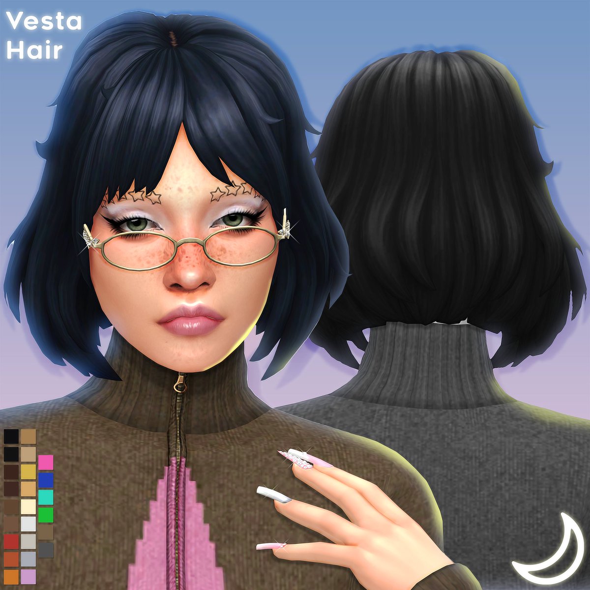 VESTA HAIR Download Early on my Patreon 🔗tumblr.com/imvikai/746667… Public Release 04-23 #TheSims4 #ts4cc #s4cc