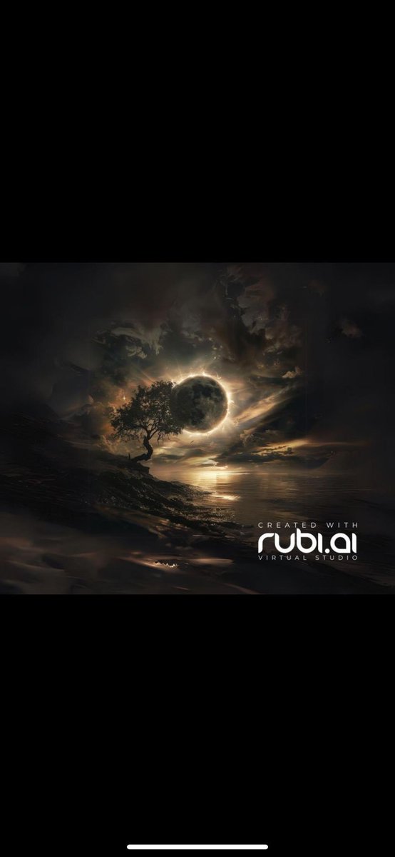 RUBI-AI can educate you on the  upcoming 2024 Eclipse. See how Karen Newman-Varnado used RUBI-AI Virtual Studios to create this enchanting artwork. #RUBIAI #VirtualStudios
