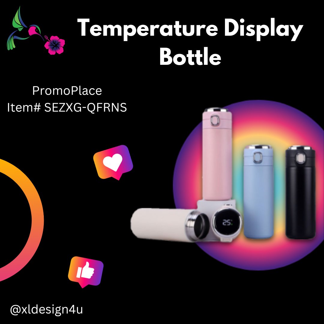 XLDesignLori's tweet image. This 14oz Temperature Display Bottle shows the exact temp of your drink, making it perfect for workouts, hikes and more!

We EXCEL4U!

#TemperatureBottle #TemperatureDisplayBottle #TemperatureDisplay #Bottle #xldesign4u #XL4U #XL4UTeam #branding