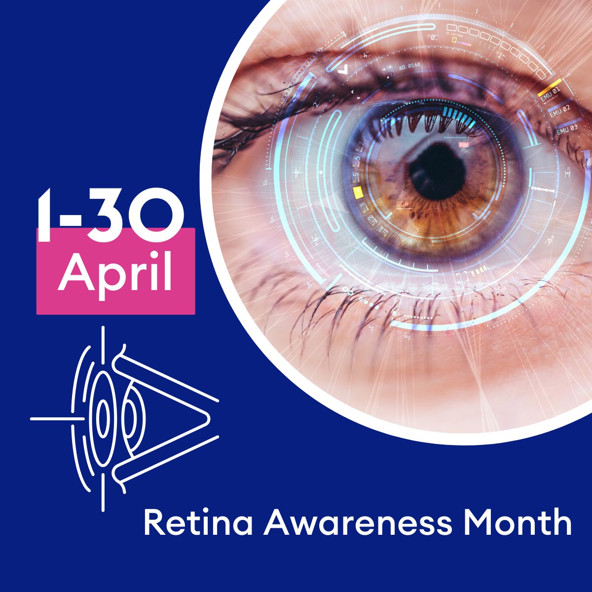 April is retina awareness month! Keep an eye on our socials this month to read about Dr Katerina Kapetnovic's research and how it could help treat inherited retinal eye diseases in the next few years! #RetinaAwarenessMonth #EyeConditions