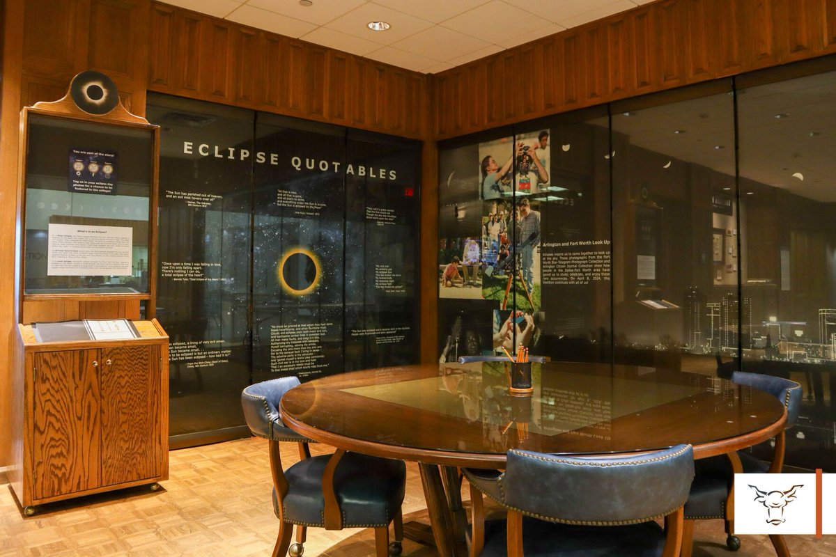 UTA Special Collections is hosting “Theoria Eclipsium: Curiosity, Captivation, Connection,” an exhibit showcasing over 500 years of eclipse history. The display will be in the Central Library's Sixth Floor Atrium through August. 🌒
(🖋️: <a href="/alexiadmnz/">Alexia Muñoz</a>)
ow.ly/y2nQ50R6cix