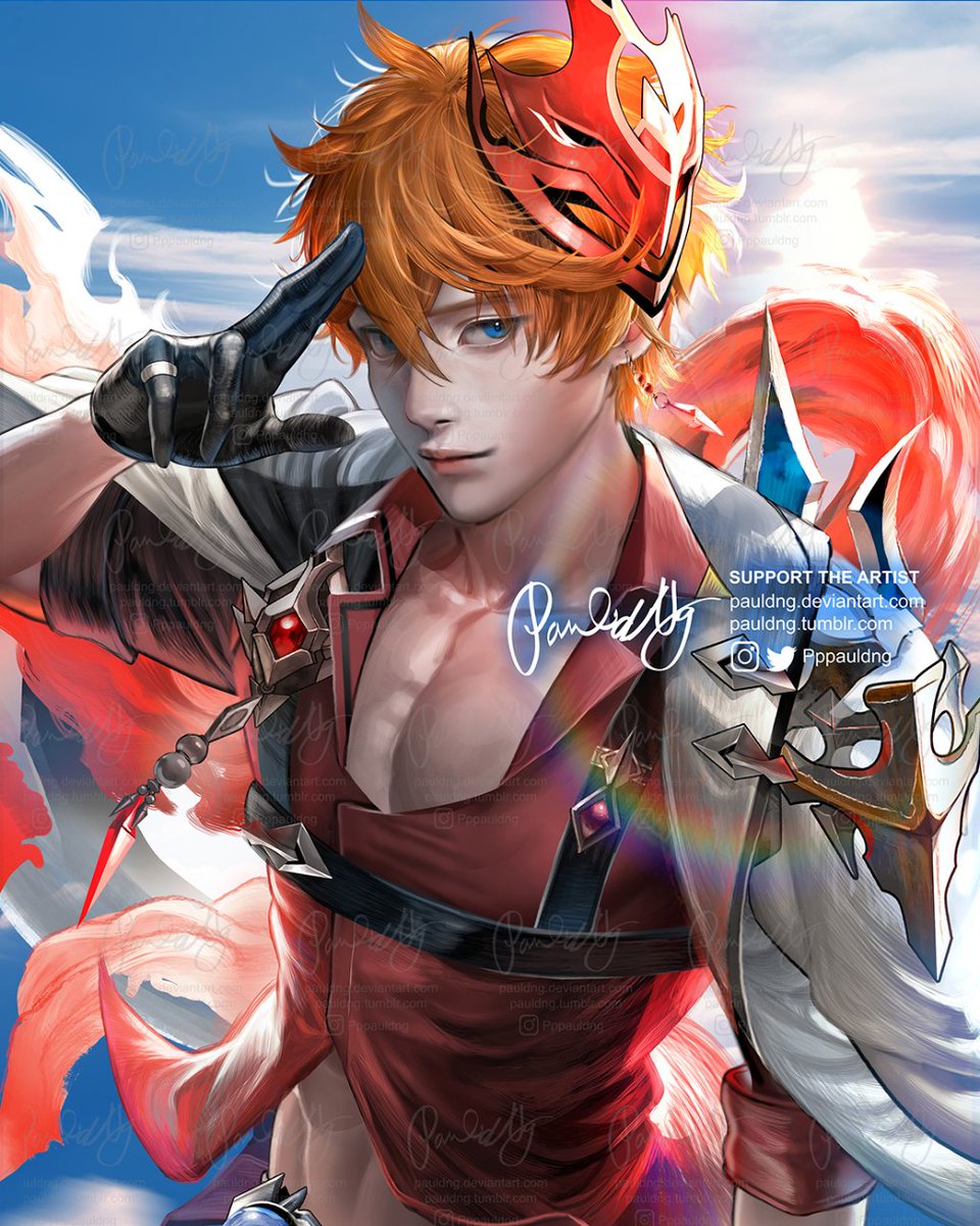 Pppauldng's tweet photo. My fanart of Genshin Impact's Childe / Tartaglia. Genshin Set 1 of 6

#genshinimpact #genshin #childe #tartaglia #fanart  #hoyofair #TeyvatFashion #ZhongChi https://t.co/azV0ZUswEe