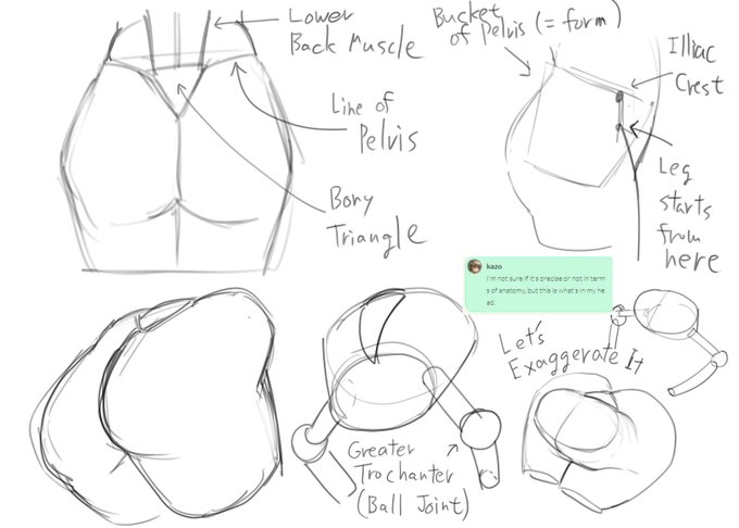 horrible quick butt drawing tips while doing pixiv sketch 