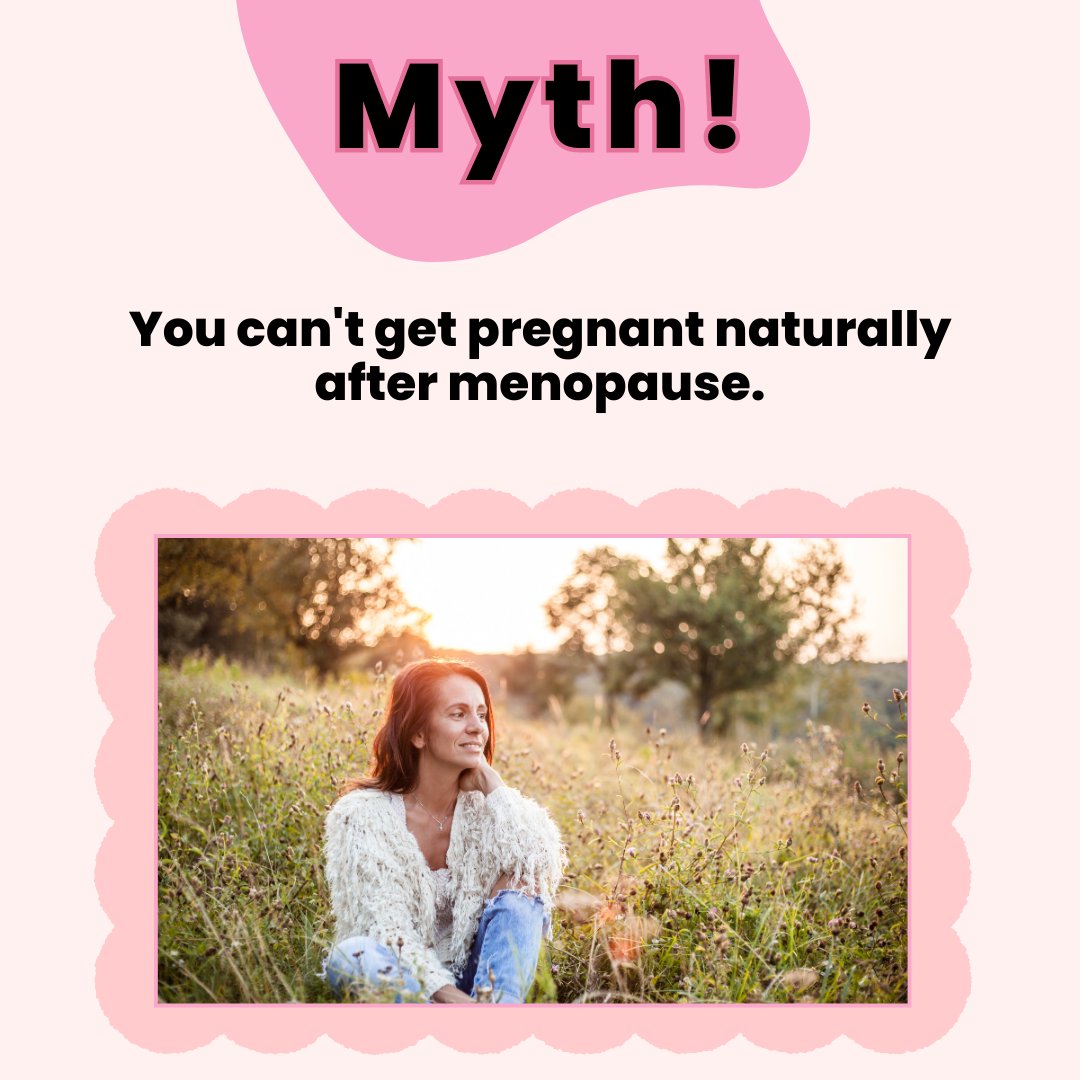 Myth or Fact: Can you get pregnant after menopause? 🤔 Let's debunk this common misconception! Don't forget to follow us for more myth-busting on menopause! #MenopauseMyths #FertilityFacts #WomensHealth #FertilityAwareness #ReproductiveHealth #MythDebunked #MenopauseFacts