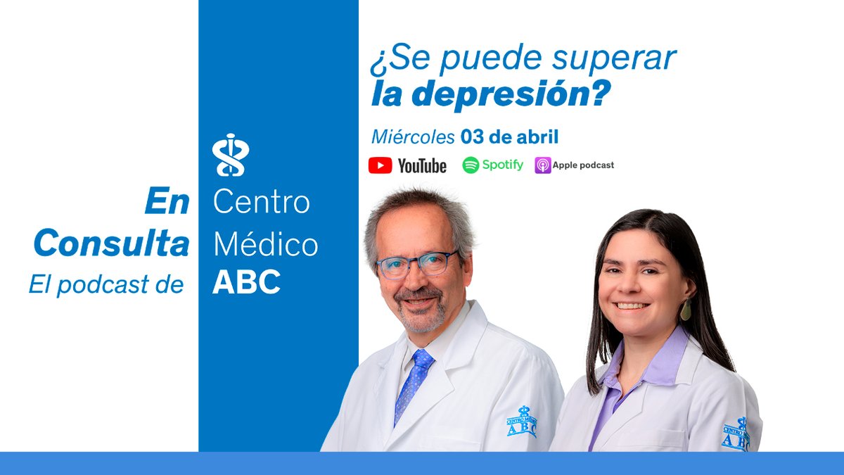 ABCcentromedico's tweet photo. 🎙️ ¡No te pierdas nuestro nuevo episodio: ¿Se puede superar la depresión? 🎙️🚨
En México, la #depresión afecta a personas de todas las edades. Descubre en el podcast de Centro Médico ABC cómo enfrentar este desafío. https://t.co/BzIAjRecZF