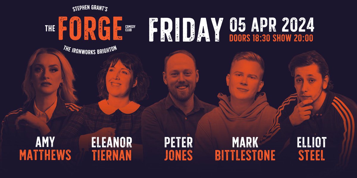 🎤MC Amy Matthews brings the Friday feeling along with: 🔥Elliot Steel (Comedy Central's Roast Battle) 🔥Eleanor Tiernan - (Jason Manford & Reginald D Hunter support act) 🔥Peter Jones - (Netflix’s Why Are You Like This?) 🔥Mark Bittlestone (Edinburgh Fringe) BOOK TKTS NOW! 🎟️