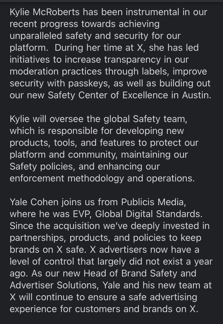 X has hired Yale Cohen, former global head of standards for Publicis, as its new head of brand safety. “We’re building a global town square, where safety and freedom of speech can and must coexist.”