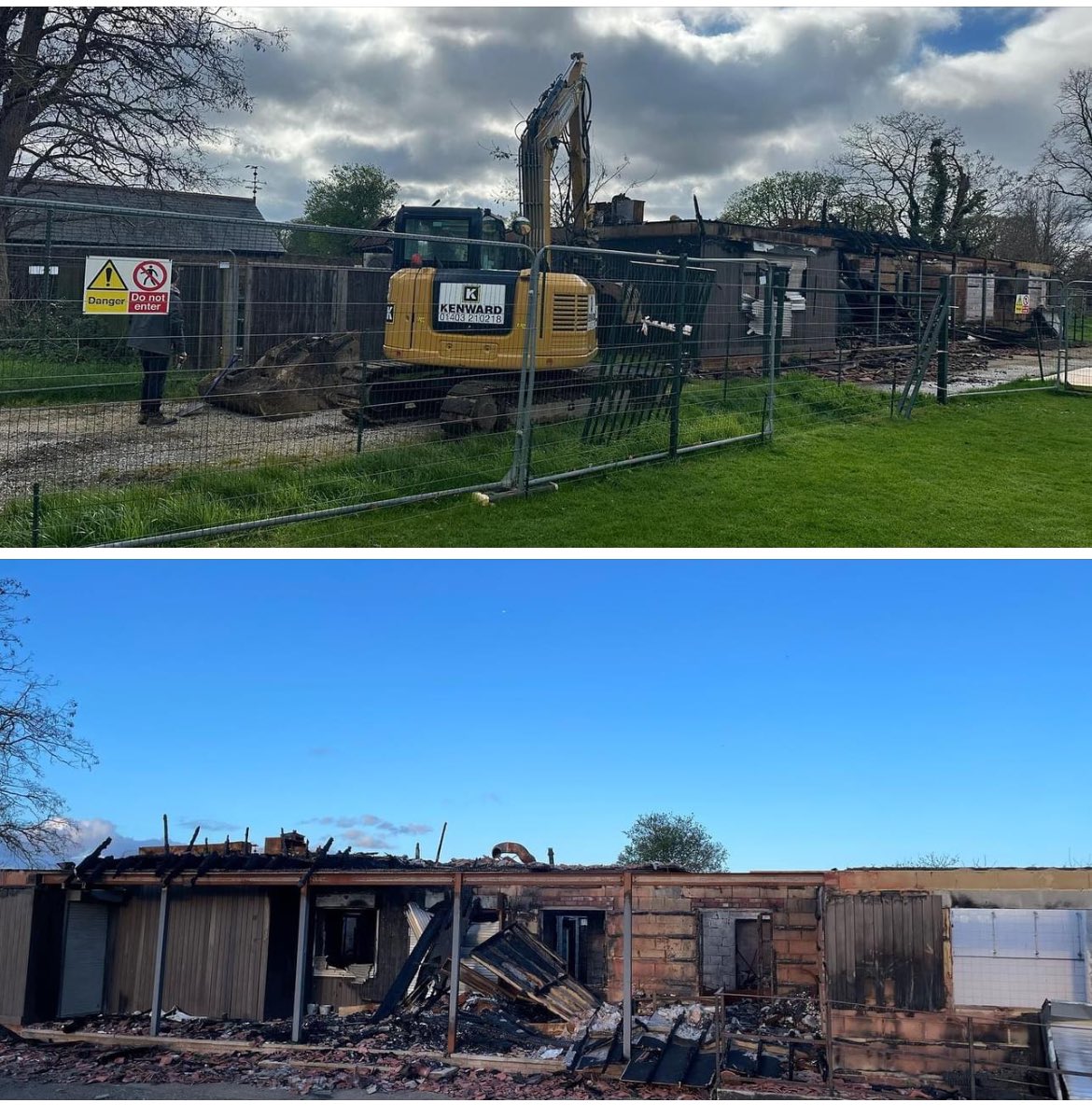 A day of mixed emotions for The Wick. Demolition has begun on the remains of the clubhouse following September’s arson attack. Loads of great memories of our old pavilion - but we are excited for what is to come and to build back better (1/2)
