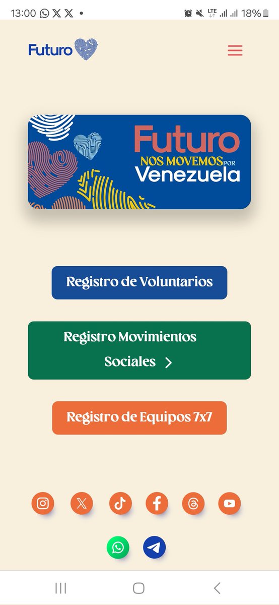 Los movimientos sociales y las comunas nos hemos encontrado para conformar el Movimiento Futuro Venezuela, como una organización de voluntarios y voluntarias con liderazgo natural en los distintos sectores y territorios de la Venezuela 🇻🇪 profunda. Formamos parte de una unidad