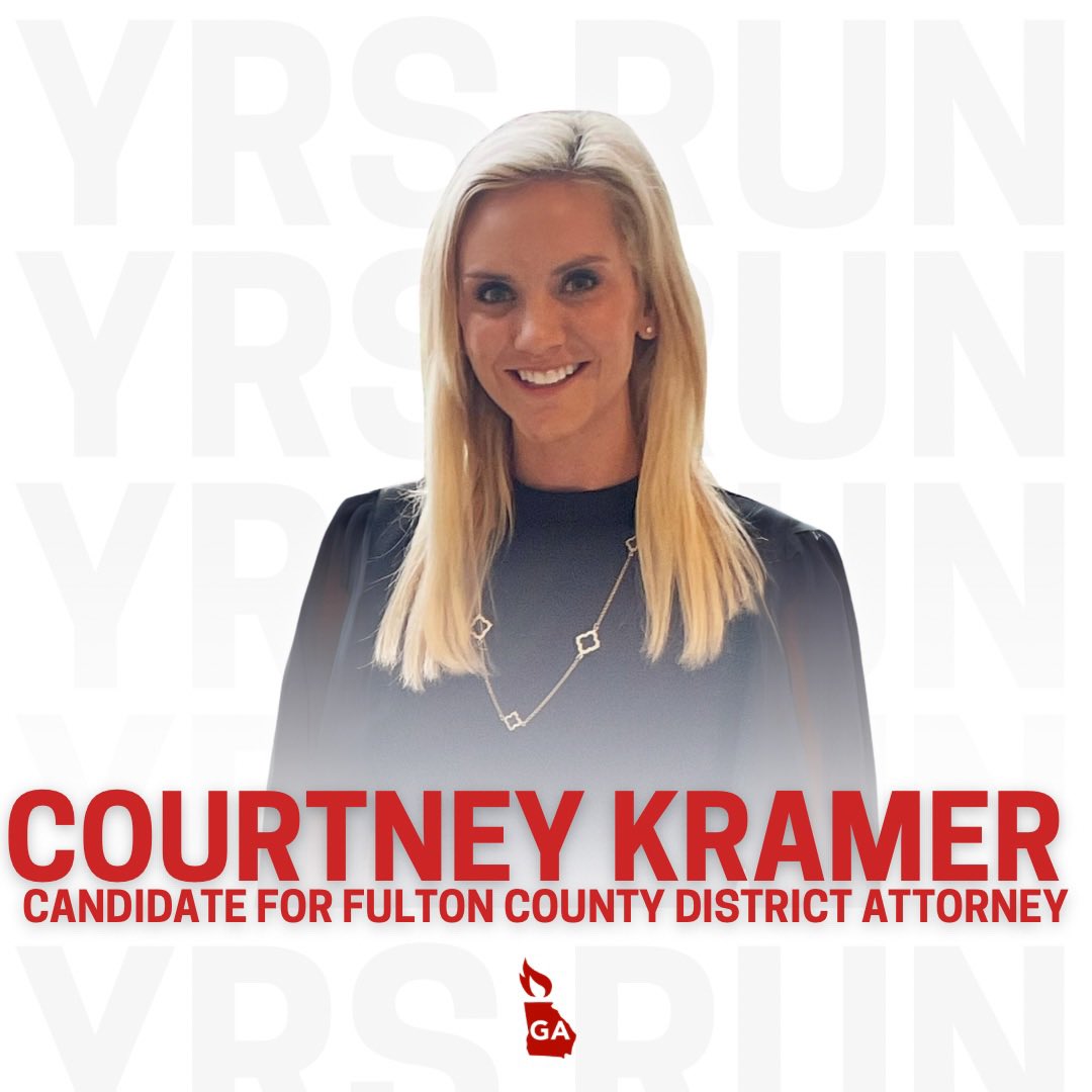 It is the vision of GYR to recruit, train, and elect young conservative leaders. This year, Courtney Kramer will be running for Fulton County District Attorney to fight for hardworking Georgians! Support her candidacy ➡️ courtneykramer.com #gapol #YRsRun