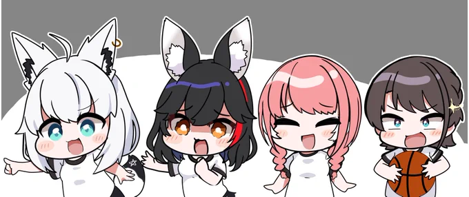 気の強えぇ迷宮校舎コラボでずっと笑ってた#ホロ迷宮校舎#絵フブキ #みおーん絵 #Luillust #プロテインザスバル 
