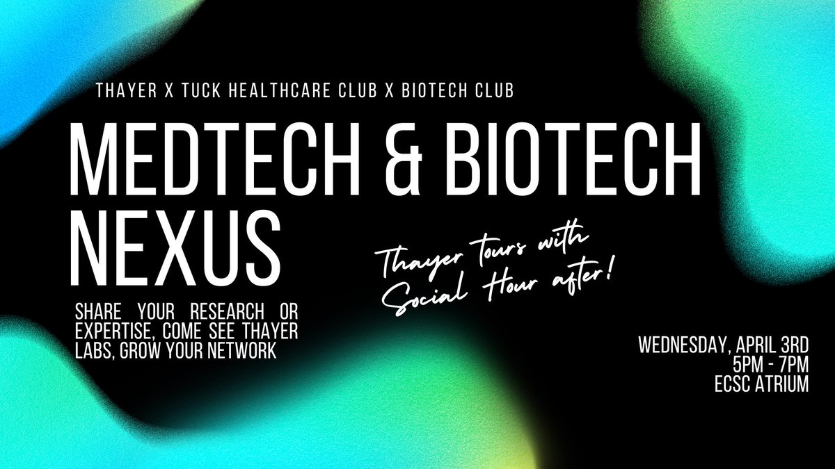 Dartmouth Biotech Club (@dcbiotechclub) / Posts / X