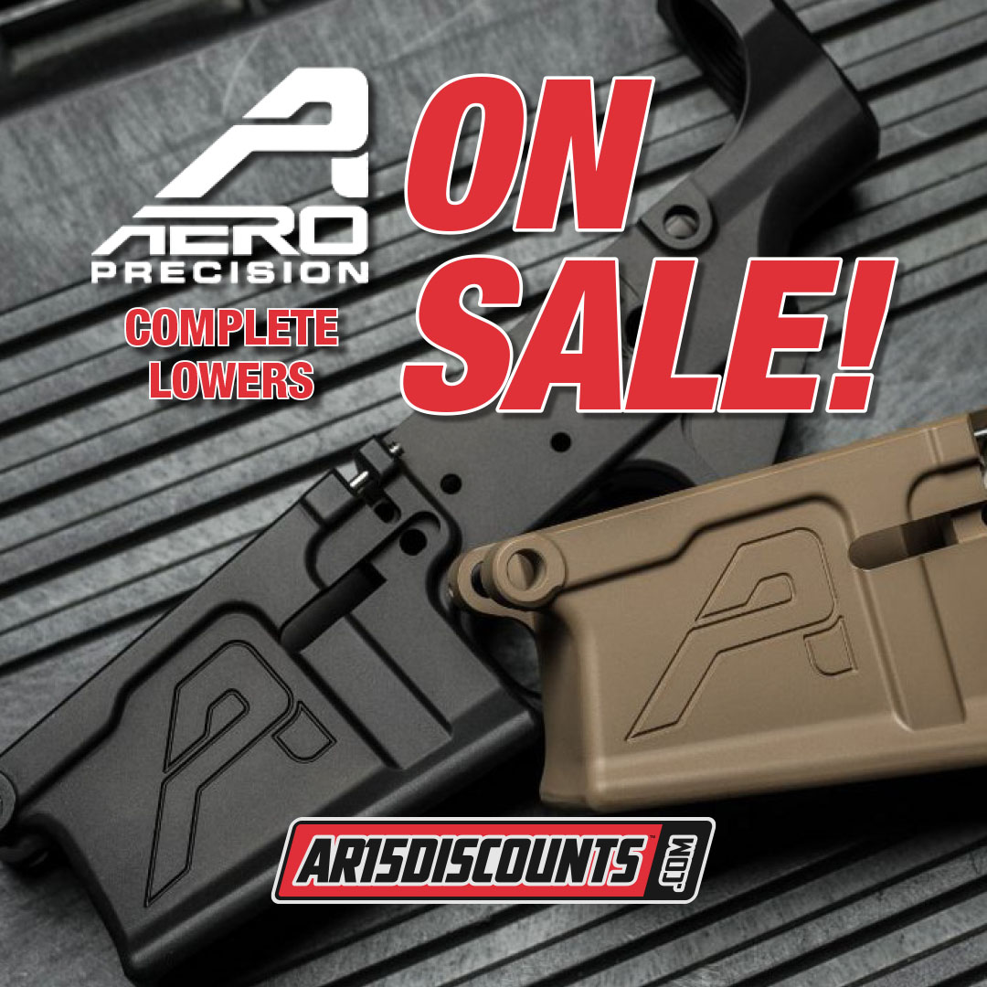 AR15Discounts's tweet photo. Wanna snag a solid base for your next build? Aero Precision complete lowers are up to 32% off! Get 'em while they're hot - and in stock! 🔥🛠️

#BuildItYourself #AeroPrecision #Gunsmithing #DealOfTheDay #PewPew #CustomRifles #GunSale @AeroPrecision https://t.co/WTxNpsA6c4