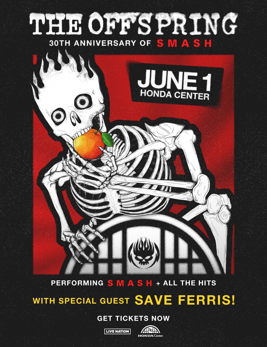 We're thrilled to have SAVE FERRIS joining us for our 30th Anniversary of SMASH at @hondacenter on June 1st! A limited # of tickets have just been released at: ticketmaster.com/event/09005F86…