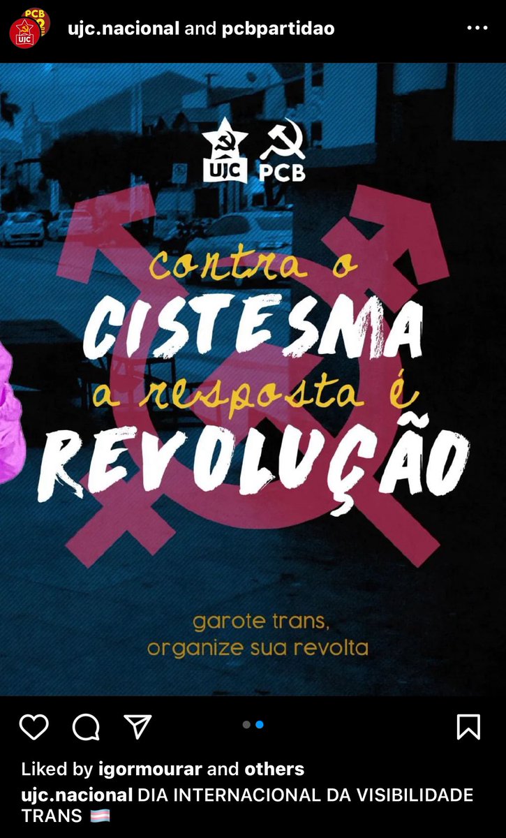 femeacomunista's tweet photo. O PCB poderia mudar de nome para PCT, né? Seria mais revolucionárie para lutar contra o CIStema 🤡��🤡 https://t.co/j1m6kGAGGy