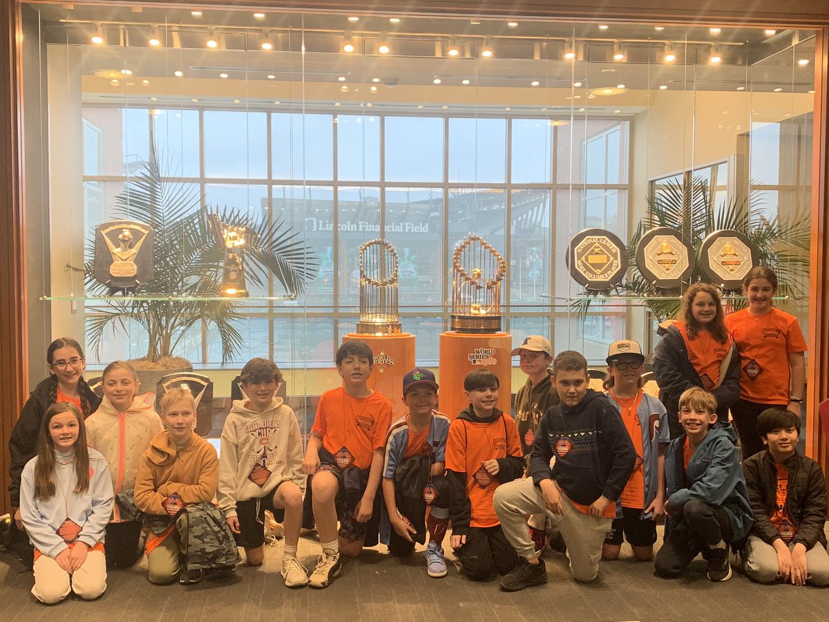 The rain did not keep our 5th graders from having a great time at Citizens Bank Park today!  What a great day seeing the championship trophies for our student!  Thank you <a href="/Phillies/">Philadelphia Phillies</a> <a href="/PhilliesCBP/">Citizens Bank Park</a>