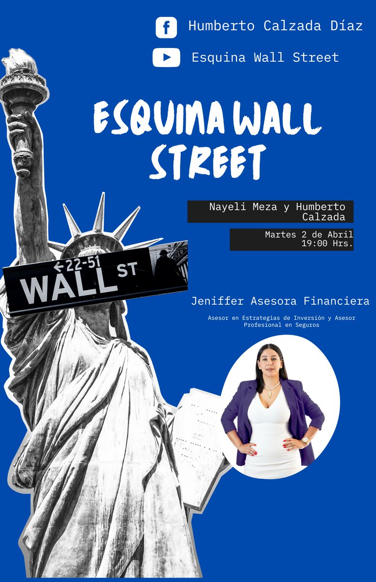EsquinaWs's tweet photo. ⚡️En unas horas comienza #EsquinaWallStret 📷 nos acompaña Jeniffer Román.

Asesora en Estrategias de Inversión y Asesora Profesional de Seguros, con quien platicaremos de como planificar nuestro retiro con instrumentos financieros. https://t.co/vCISkDZLlm