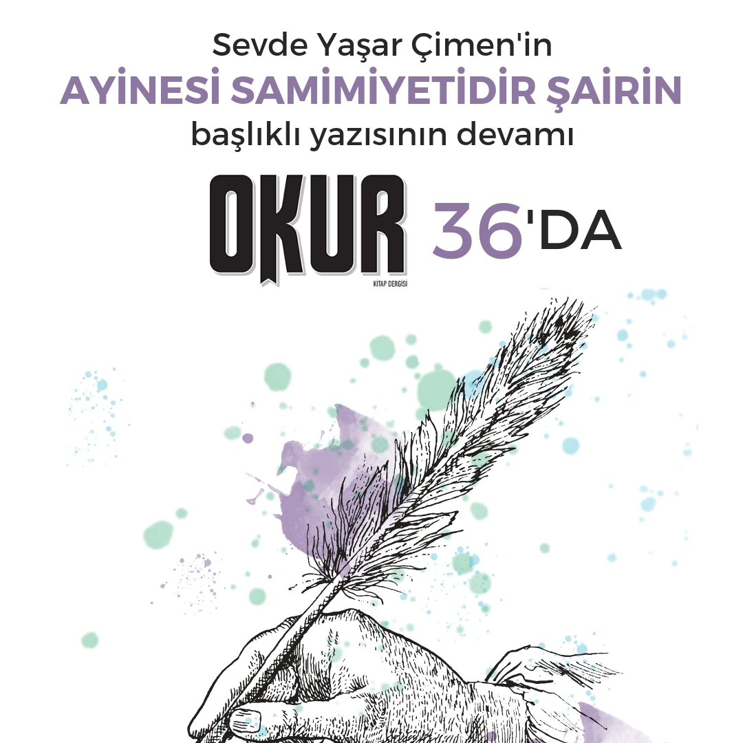Sevde Yaşar Çimen'in "Ayinesi Samimiyettir Şairin" başlıklı yazısı #Okur36'da.

📖 Şairin Şairleri -  <a href="/aliural_ural/">A. Ali Ural 🇹🇷</a>
✍️ <a href="/sevdeyasarcimen/">Sevde Yaşar ÇİMEN</a>