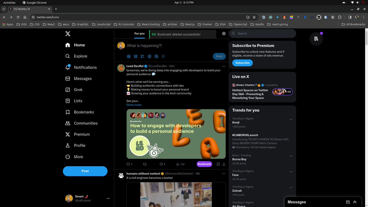 The only thing stopping me from pushing <a href="/usetwibook/">twiBook</a>'s extension to the Chrome store is how obfuscated Twitter's DOM appears. 

I've passed that hurdle. Now it is the nature of shadow DOMs and understanding how event dispatching works. 

I don tire mehn! 

#buildinginpublic
