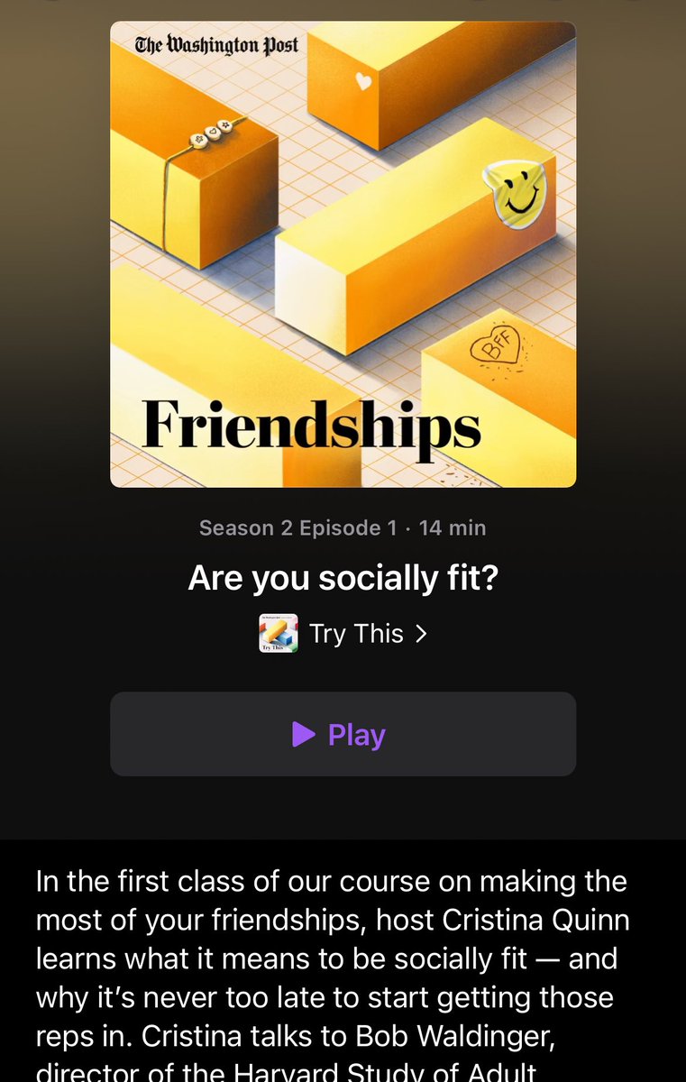 Season 2 of Try This is out today, wheeee! And this course is about fwendship— specifically, how to make the most of your friendships wherever you are in life 🫶 podcasts.apple.com/us/podcast/try…

spotify.link/cC1PtKDntIb