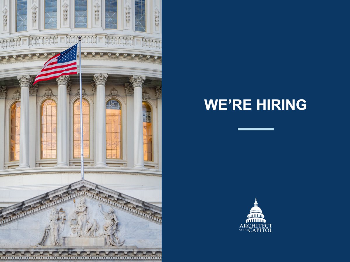 #NowHiring at Architect of the @USCapitol! Featured jobs: • Emergency Mgmt Coordinator • @USBotanicGarden Maintenance Mechanic • Supervisory Engineer/Architect (Capitol Projects) • Electrician Assistant Supv • Facilities + Asset Mgmt Supv Details → linkedin.com/posts/architec…