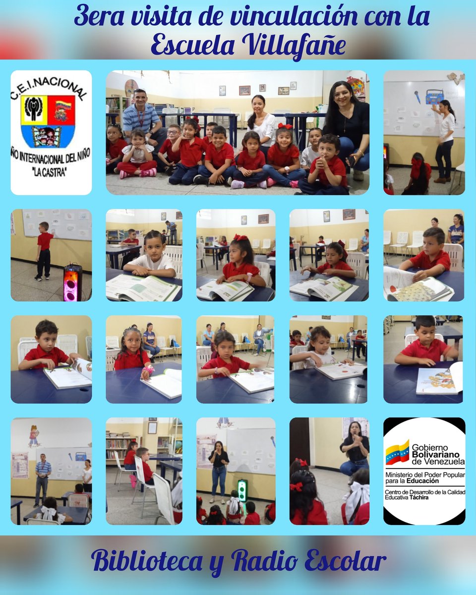 Excelente actividad la del día de hoy, vinculación con la Escuela Villafañe en la Biblioteca y la Radio Escolar..